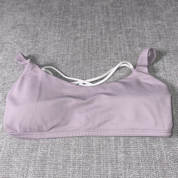 lululemon athletica Other - Lululemon Free To Be Sports Bra Womens 8 Purple Ribbed Yoga Crisscross Straps